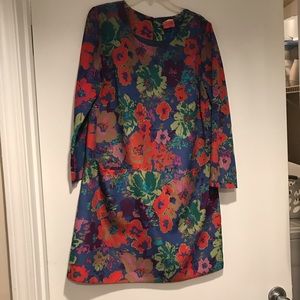 Flower print jcrew cocktail dress